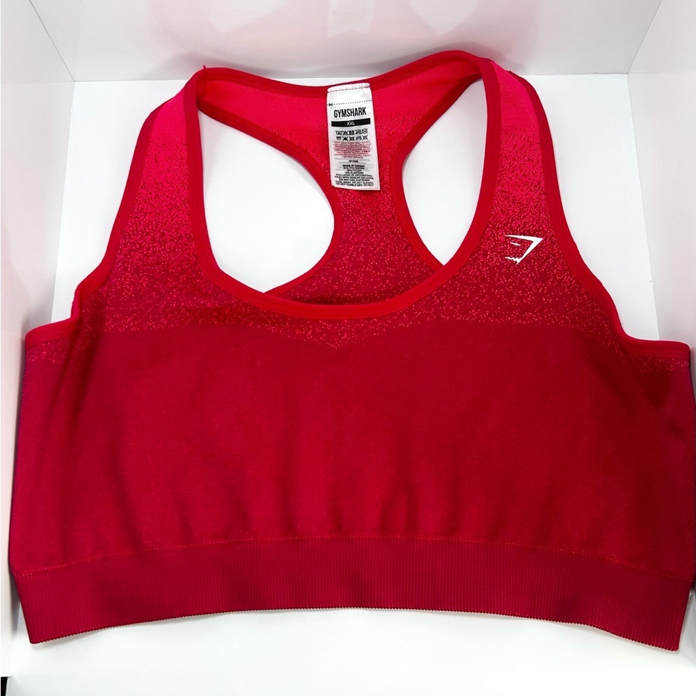 Gymshark Women’s Red Racerback Sports Bra, Size XXL, Like New Condition